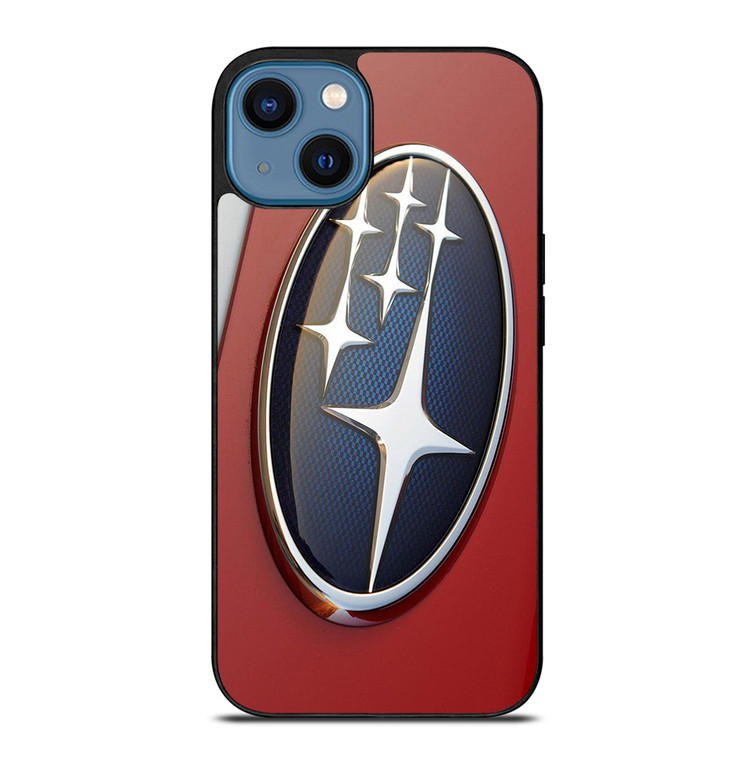 SUBARU CAR RED EMBLEM iPhone 14 Case Cover
