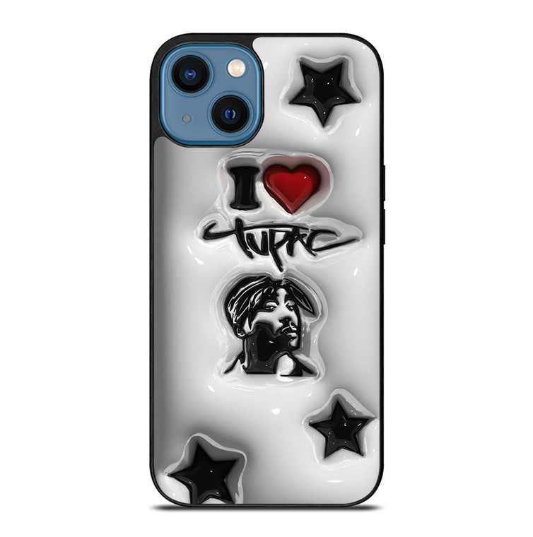 TUPAC SHAKUR RAPPER PLASTIC ART iPhone 14 Case Cover