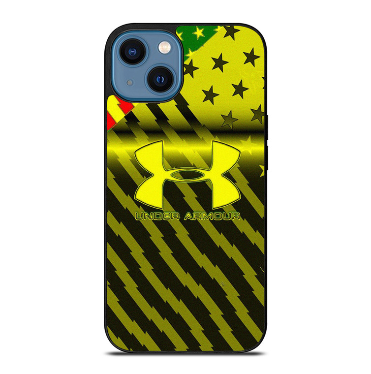 UNDER ARMOUR AMERICAN FLAG YELLOW iPhone 14 Case Cover UNDER ARMOUR AMERICAN FLAG YELLOW iPhone 14 Case Cover
