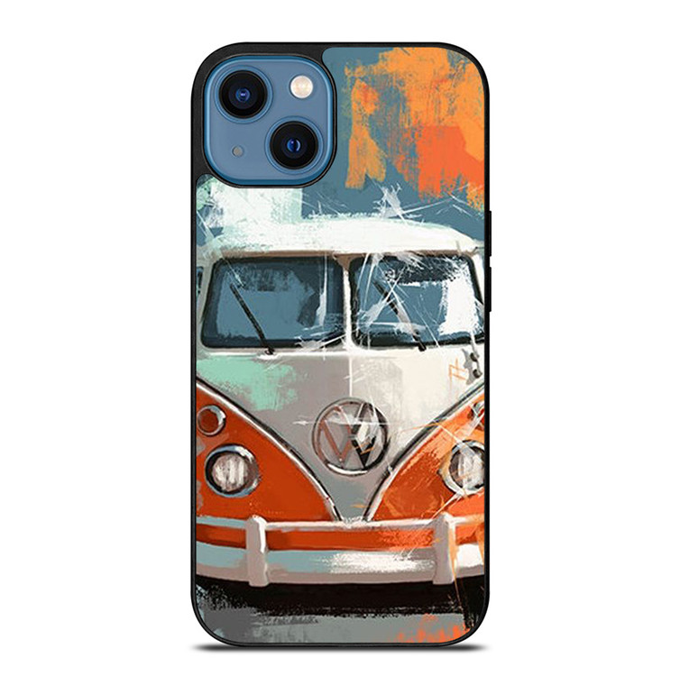 VW VOLKSWAGEN COMBI PAINTED iPhone 14 Case Cover