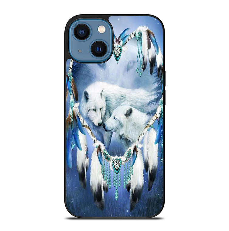 WHITE WOLF DREAMCATCHER iPhone 14 Case Cover