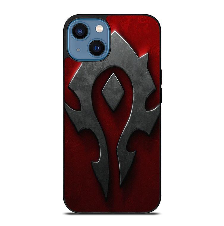 WORLD OF WARCRAFT HORDE BLACK LOGO iPhone 14 Case Cover