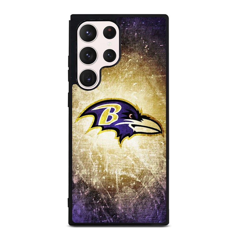 BALTIMORE RAVENS NFL METAL LOGO Samsung Galaxy S23 Ultra Case Cover