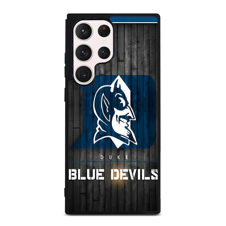 DUKE BLUE DEVILS BASKETBALL WOODEN LOGO Samsung Galaxy S23 Ultra Case Cover