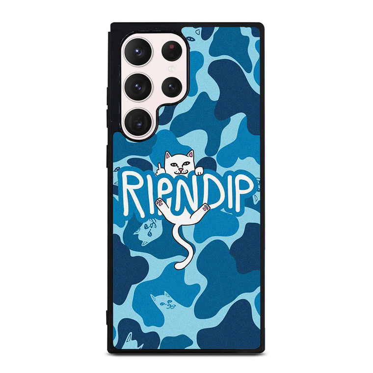 RIPNDIP CAT CAMO BLUE Samsung Galaxy S23 Ultra Case Cover