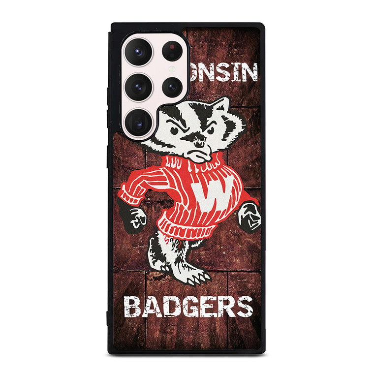 WISCONSIN BADGERS RUSTY SYMBOL Samsung Galaxy S23 Ultra Case Cover