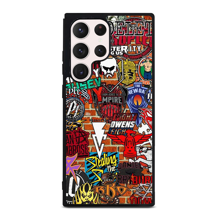 WWE WRESTLING SHIELD SYMBOL COLLAGE Samsung Galaxy S23 Ultra Case Cover