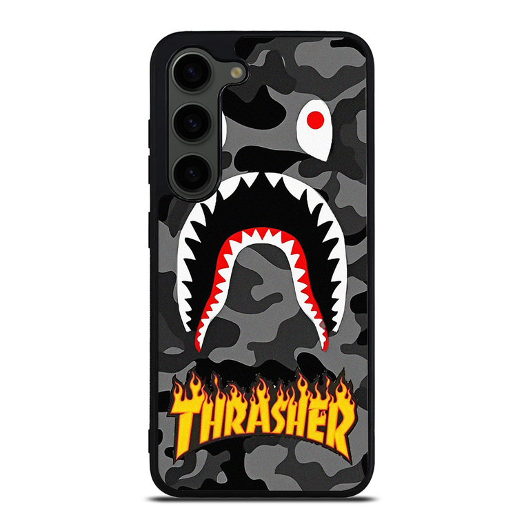BAPE SHARK THRASHER CAMO Samsung Galaxy S23 Plus Case Cover