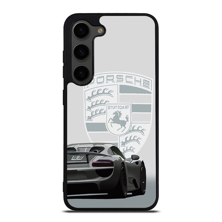 PORSCHE STUTTGART 918 SPYDER POSTER WHITE Samsung Galaxy S23 Plus Case Cover