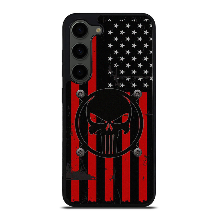 PUNISHER RED BLACK AMERICAN FLAG Samsung Galaxy S23 Plus Case Cover PUNISHER RED BLACK AMERICAN FLAG Samsung Galaxy S23 Plus Case Cover