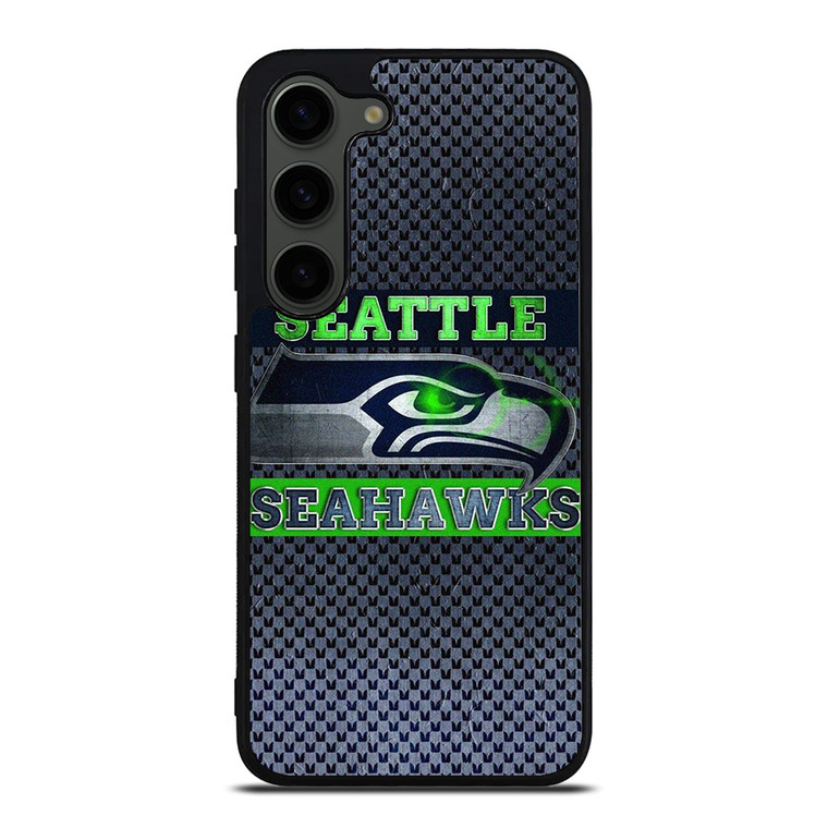 SEATTLE SEAHAWKS FOOTBALL METAL LOGO Samsung Galaxy S23 Plus Case Cover