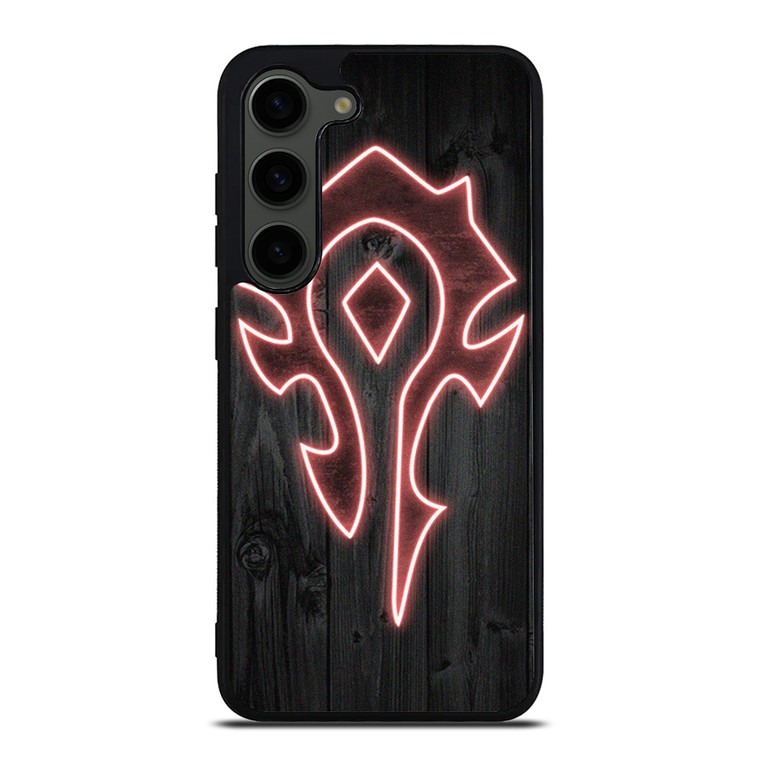 WORLD OF WARCRAFT HORDE WOOD LOGO Samsung Galaxy S23 Plus Case Cover