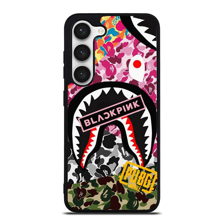 BAPE SHARK BLACKPINK CAMO COLLAGE Samsung Galaxy S23 Case Cover