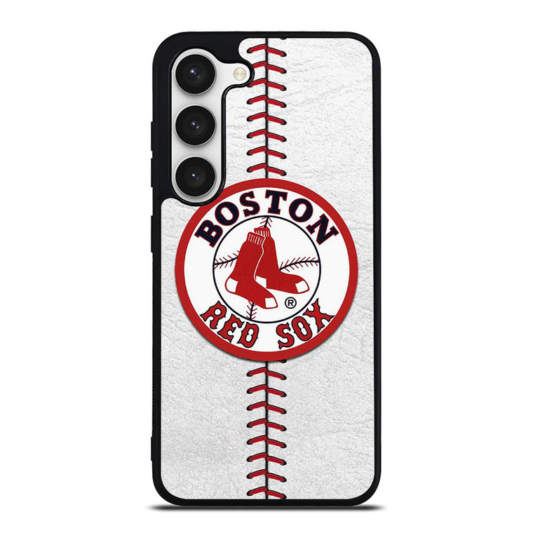 BOSTON RED SOX LEATHER STITCH Samsung Galaxy S23 Case Cover
