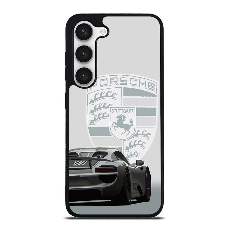 PORSCHE STUTTGART 918 SPYDER POSTER WHITE Samsung Galaxy S23 Case Cover