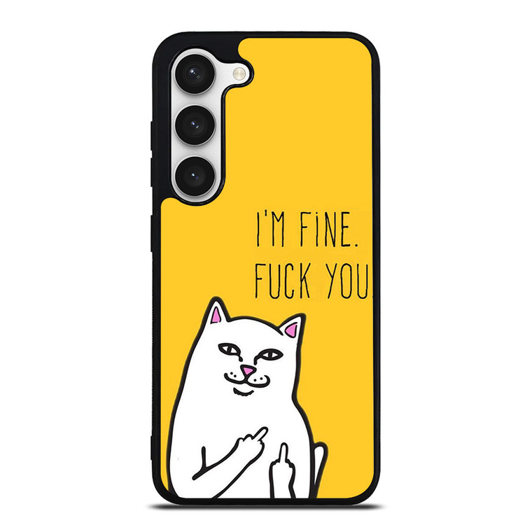 RIPNDIP CAT FUCK YOU Samsung Galaxy S23 Case Cover RIPNDIP CAT FUCK YOU Samsung Galaxy S23 Case Cover
