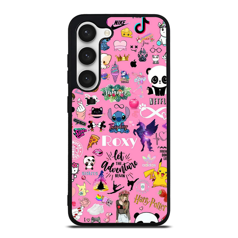 ROXY CARTOON PINK COLLAGE Samsung Galaxy S23 Case Cover ROXY CARTOON PINK COLLAGE Samsung Galaxy S23 Case Cover