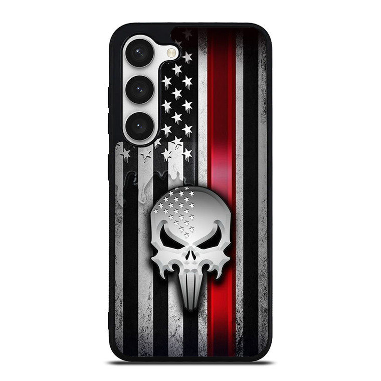 THE PUNISHER AMERICAN FLAG METAL Samsung Galaxy S23 Case Cover