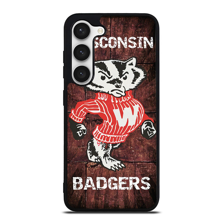 WISCONSIN BADGERS RUSTY SYMBOL Samsung Galaxy S23 Case Cover