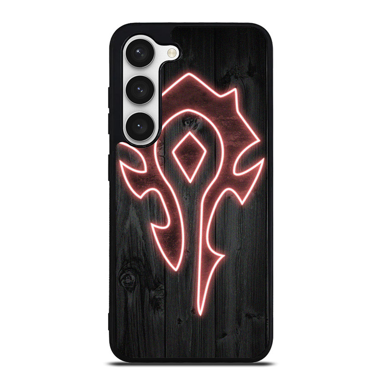 WORLD OF WARCRAFT HORDE WOOD LOGO Samsung Galaxy S23 Case Cover