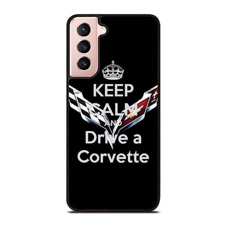 KEEP CALM AND DRIVE CORVETTE  Samsung Galaxy S21 Case Cover