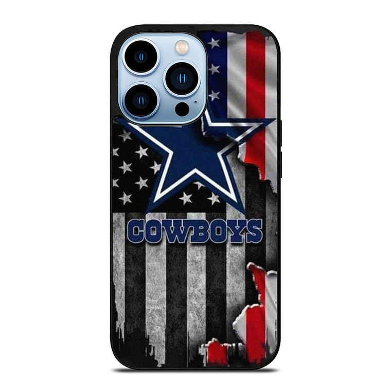 DALLAS COWBOYS USA FLAG GRUNGE iPhone 13 Pro Max Case Cover