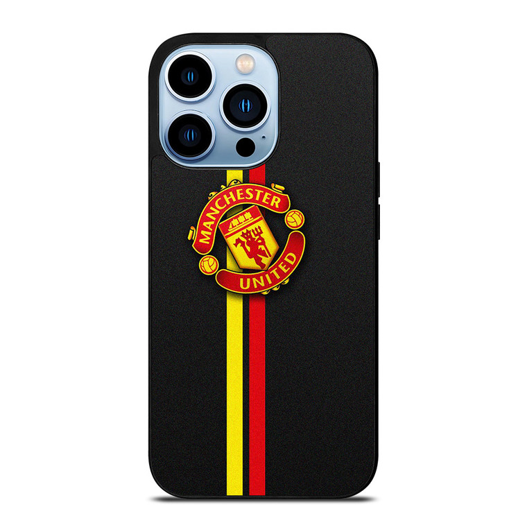 MANCHESTER UNITED STRIPE LOGO iPhone 13 Pro Max Case Cover