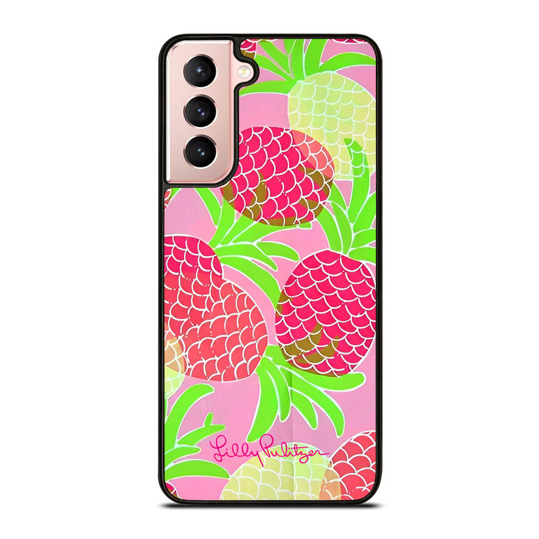 LILLY PULITZER PINK PINEAPPLE  Samsung Galaxy S21 Case Cover