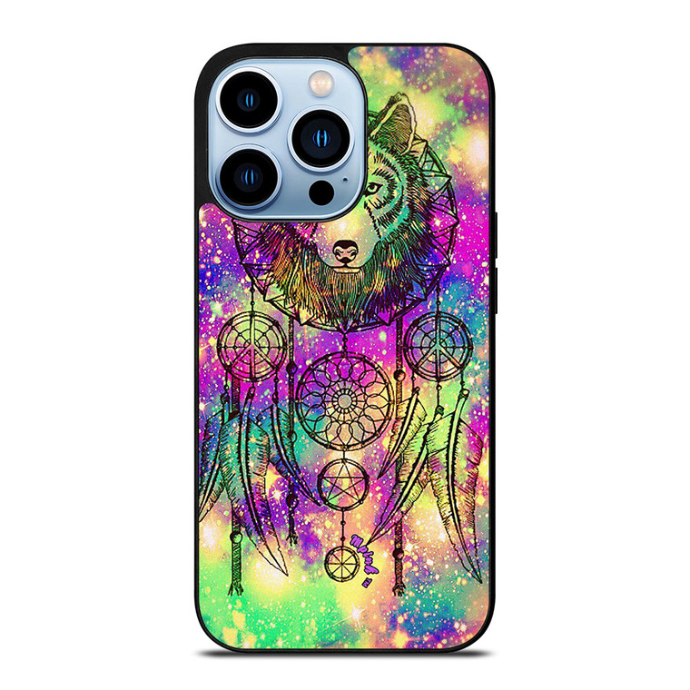 WHITE WOLF DREAMCATCHER TIE DIE iPhone 13 Pro Max Case Cover