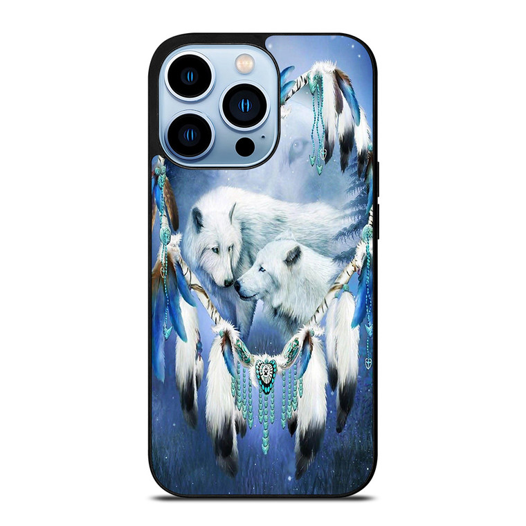 WHITE WOLF DREAMCATCHER iPhone 13 Pro Max Case Cover