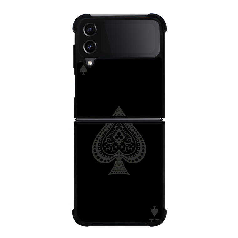 ACE OF SPADES ALL BLACK ICON Samsung Galaxy Z Flip 4 Case Cover