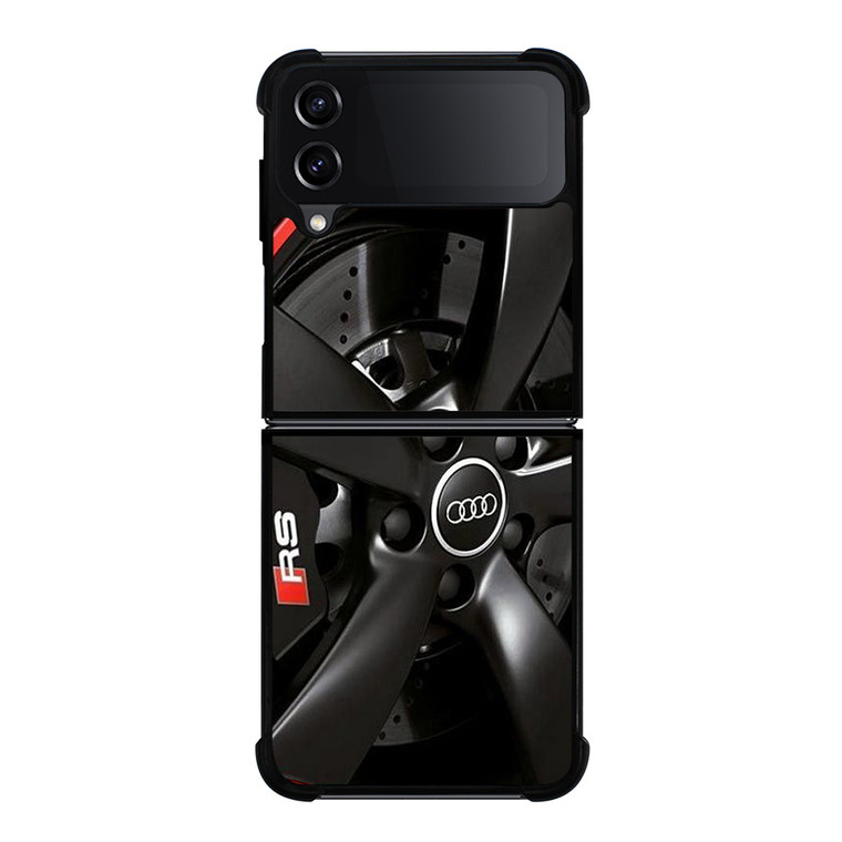 AUDI RS BLACK RED WHEEL Samsung Galaxy Z Flip 4 Case Cover