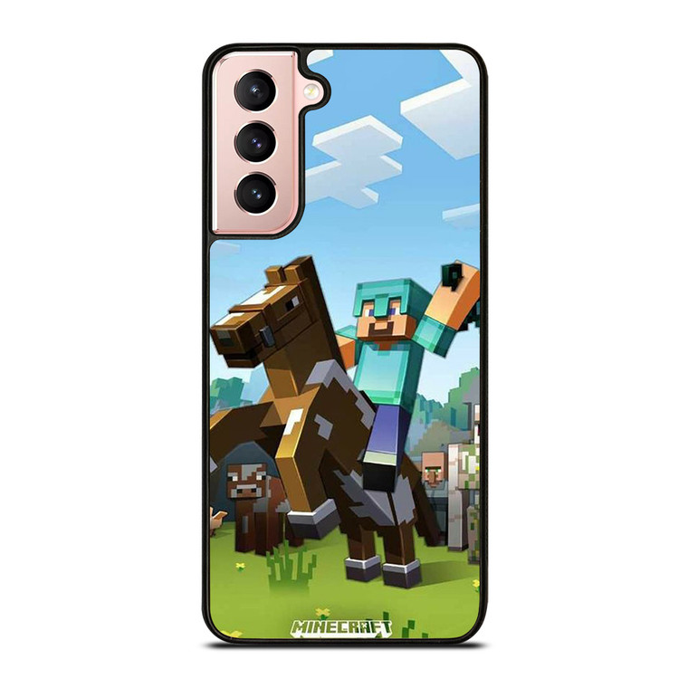 MINECRAFT KNIGHT AND HORSE  Samsung Galaxy S21 Case Cover MINECRAFT KNIGHT AND HORSE  Samsung Galaxy S21 Case Cover