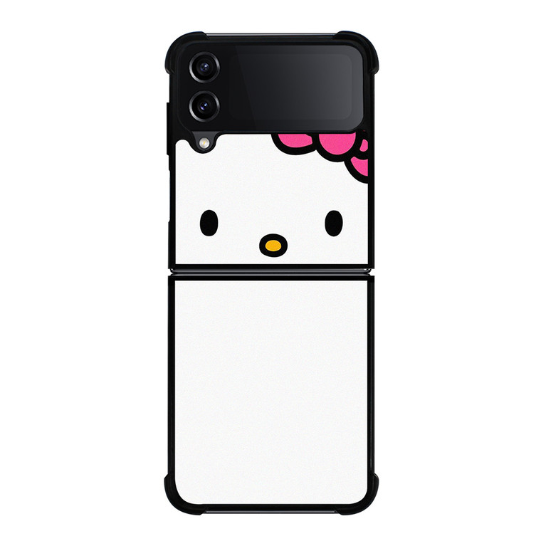 HELLO KITTY FLAT ILLUSTRATION WHITE Samsung Galaxy Z Flip 4 Case Cover