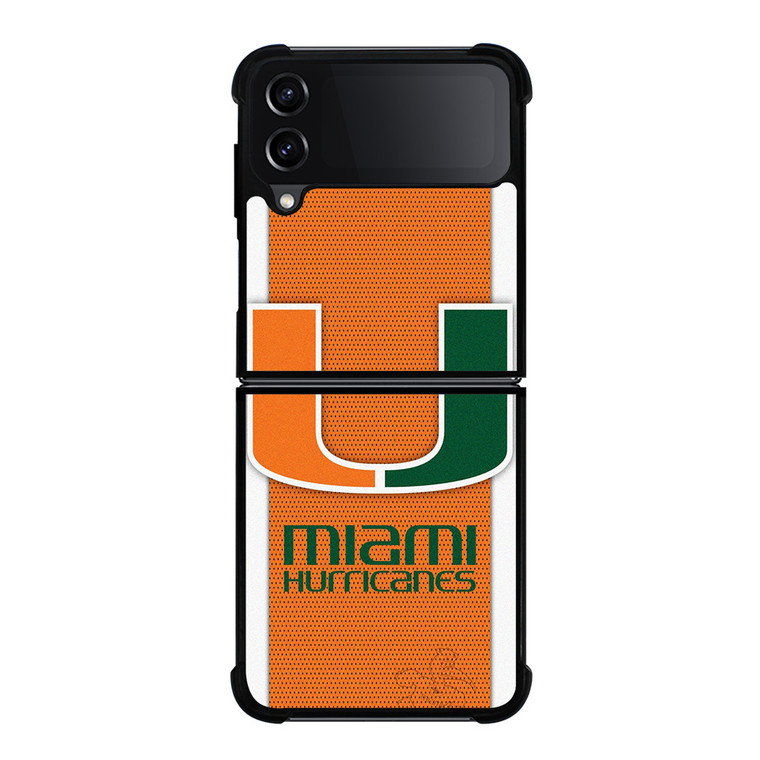 MIAMI HURRICANES SYMBOL CARBON Samsung Galaxy Z Flip 4 Case Cover