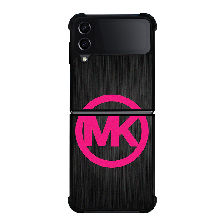 MK MICHAEL KORS PINK WOOD LOGO Samsung Galaxy Z Flip 4 Case Cover
