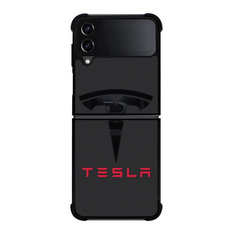 TESLA SILHOUETTE LOGO ICON Samsung Galaxy Z Flip 4 Case Cover
