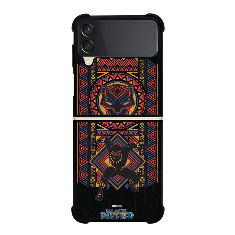 BLACK PANTHER ETHNIC PATTERN Samsung Galaxy Z Flip 3 Case Cover