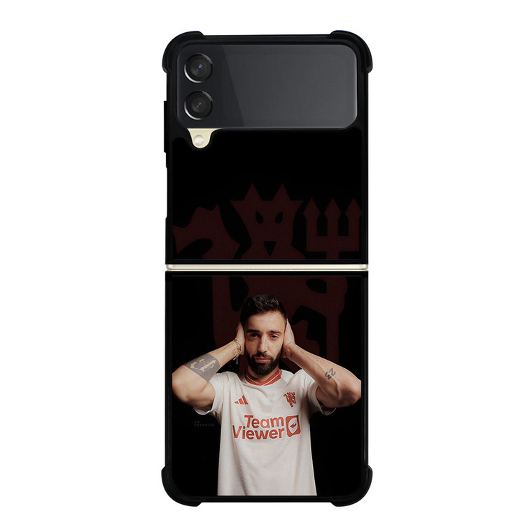 BRUNO FERNANDES MANCHESTER UNITED RED DEVILS Samsung Galaxy Z Flip 3 Case Cover