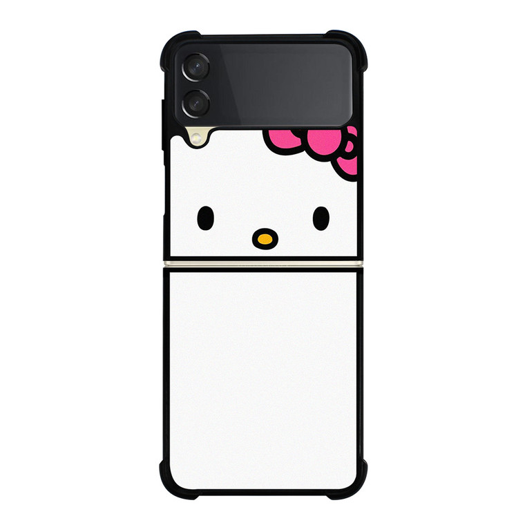 HELLO KITTY FLAT ILLUSTRATION WHITE Samsung Galaxy Z Flip 3 Case Cover
