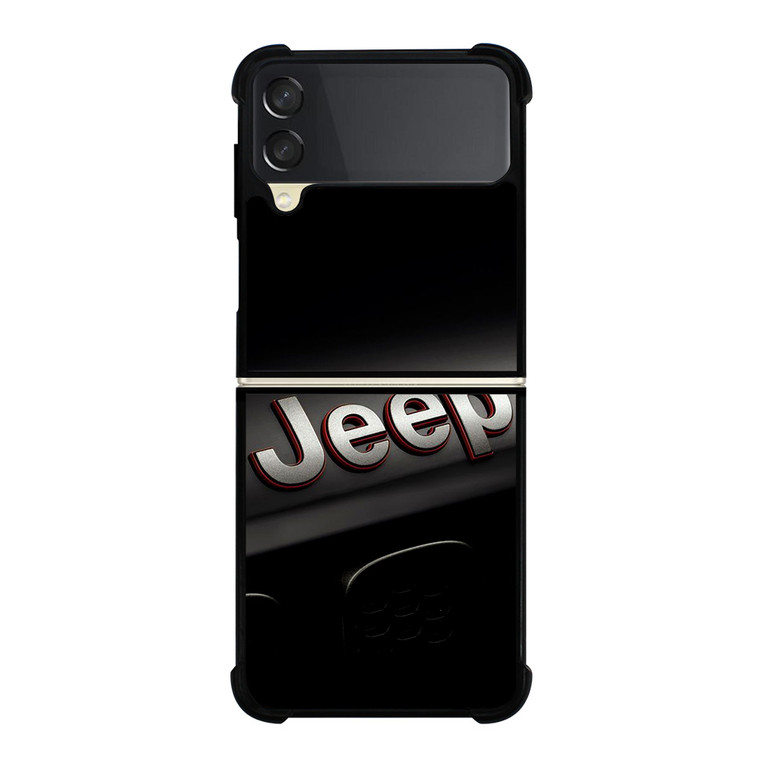 JEEP LOGO METAL EMBLEM GRILL Samsung Galaxy Z Flip 3 Case Cover