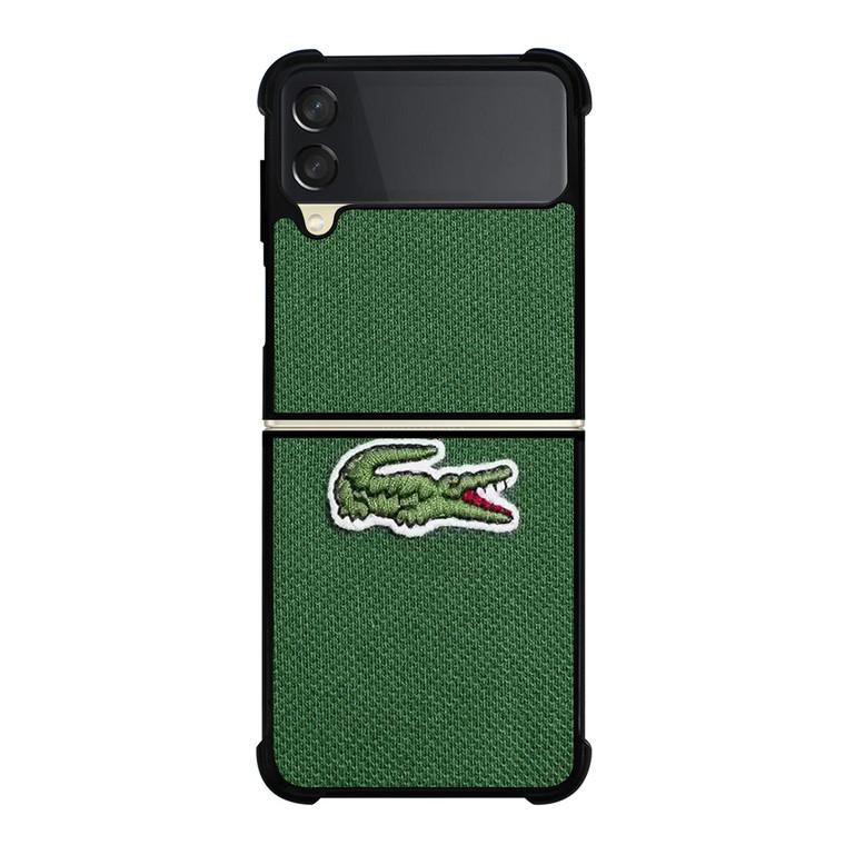 LACOSTE CROCODILE FABRIC LOGO Samsung Galaxy Z Flip 3 Case Cover