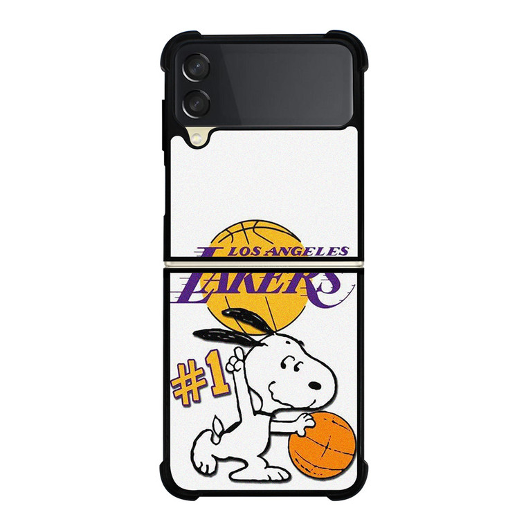 LOS ANGELES LAKERS SNOOPY BASKETBALL Samsung Galaxy Z Flip 3 Case Cover