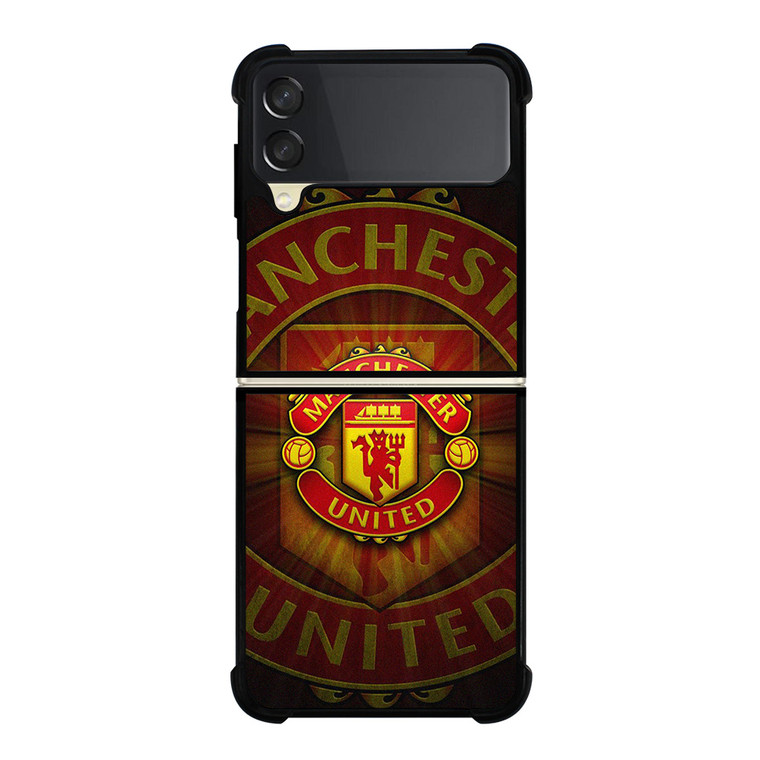 MANCHESTER UNITED METAL LOGO Samsung Galaxy Z Flip 3 Case Cover
