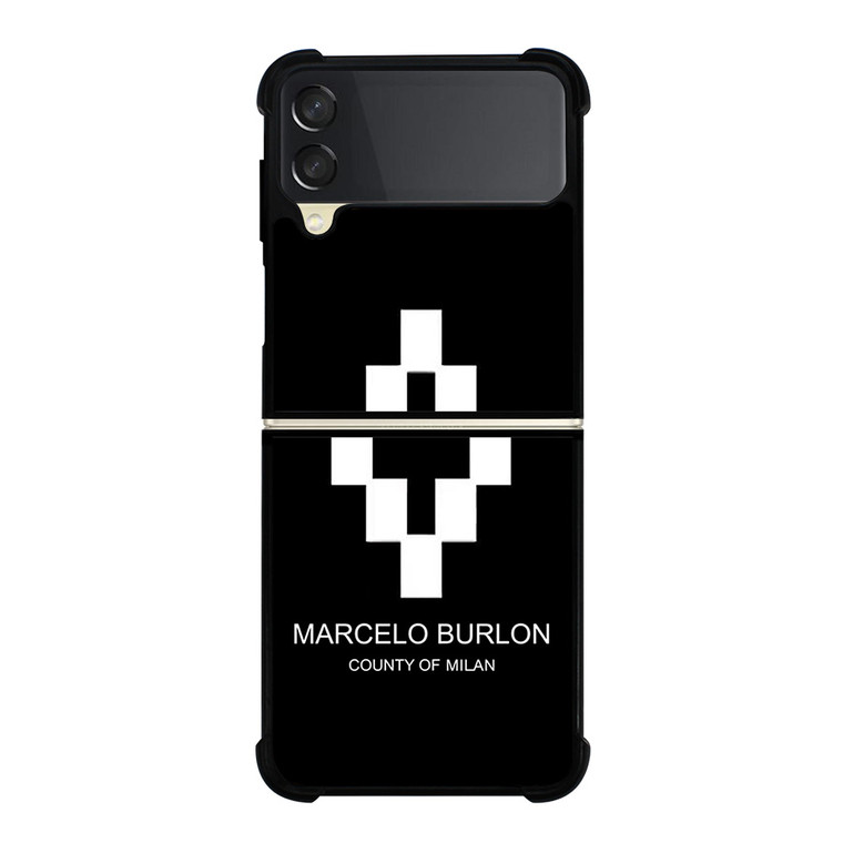MARCELO BURLON MILAN LOGO Samsung Galaxy Z Flip 3 Case Cover