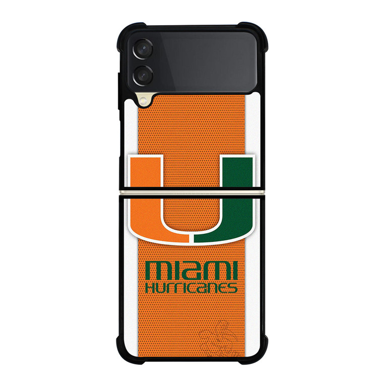 MIAMI HURRICANES SYMBOL CARBON Samsung Galaxy Z Flip 3 Case Cover