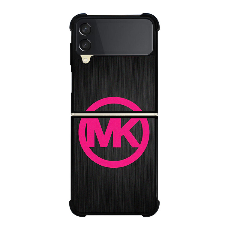 MK MICHAEL KORS PINK WOOD LOGO Samsung Galaxy Z Flip 3 Case Cover
