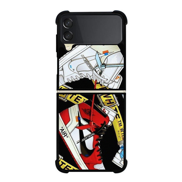 NIKE AIR JORDAN OFF WHITE COLLECTION Samsung Galaxy Z Flip 3 Case Cover