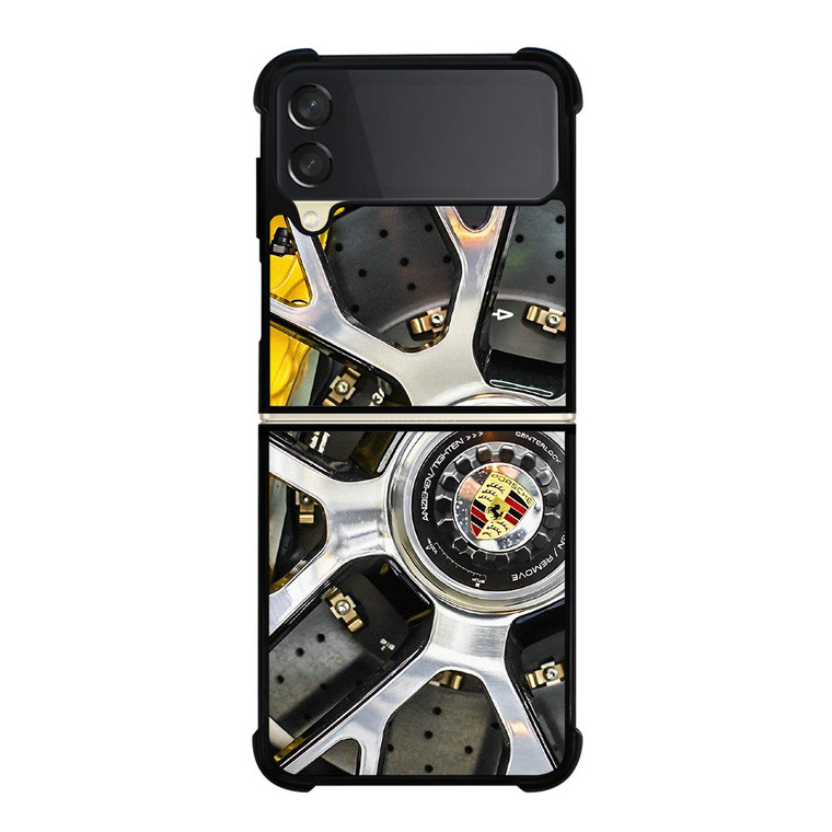 PORSCHE WHEEL CHROME Samsung Galaxy Z Flip 3 Case Cover
