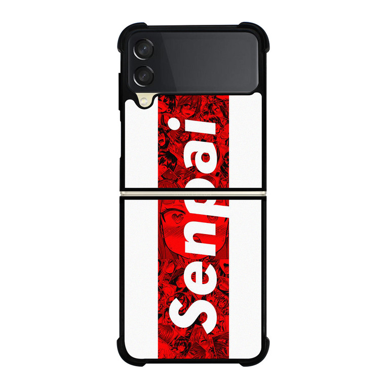 SENPAI ANIME STRIPE LOGO Samsung Galaxy Z Flip 3 Case Cover